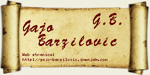 Gajo Barzilović vizit kartica